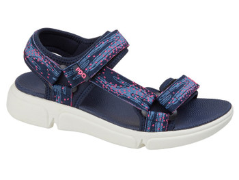 PDQ L097 Ladies navy dual touch fastening sports sandals