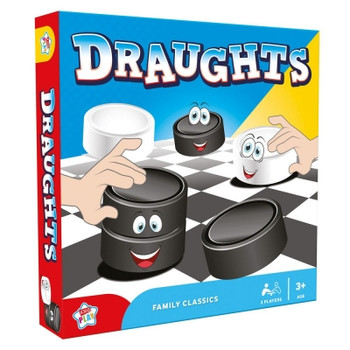 Kids Play Draughts Board Game