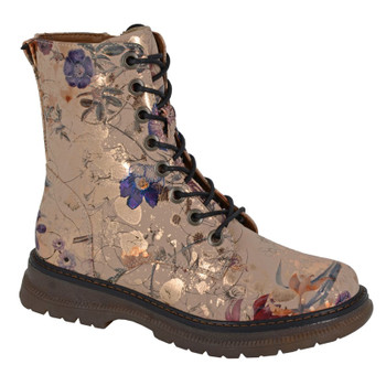 Cipriata L310 Ladies Boots, Ecru/Gold/Floral
