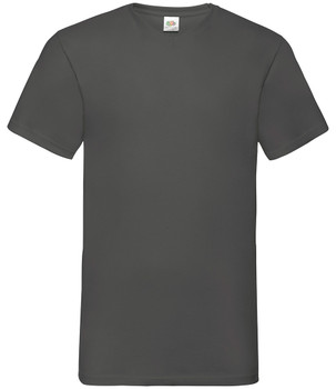 SS7 - Fruit of the Loom V Neck Value (Light Graphite) T-Shirt
