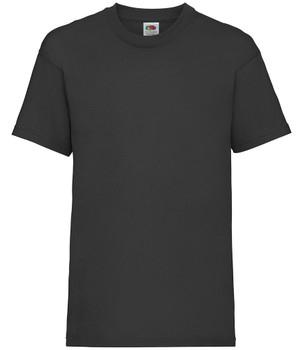 SS6B - Fruit of the Loom Kids Value (Black) T-Shirt