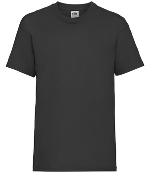 SS6B - Fruit of the Loom Kids Value (Black) T-Shirt