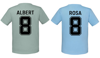 15 PACK T-shirts with name and number