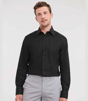 Russell Athletic Collection Long Sleeve Tailored Oxford Shirt