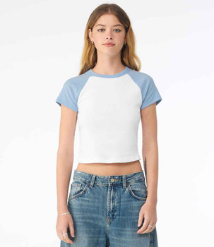 Bella Ladies Micro Rib Raglan Baby T-Shirt