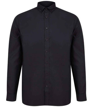 Henbury Modern Long Sleeve Classic Fit Oxford Shirt