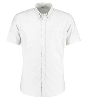 Kustom Kit Short Sleeve Slim Fit Oxford Shirt