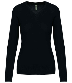 Kariban Ladies Cotton Acrylic V Neck Sweater
