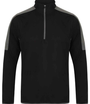 Finden + Hales Contrast Zip Neck Midlayer Top