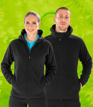 Result Recycled Hooded Micro Fleece Jacket