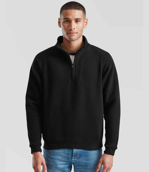 Fruit of the Loom Premium Zip Neck Sweatshirt