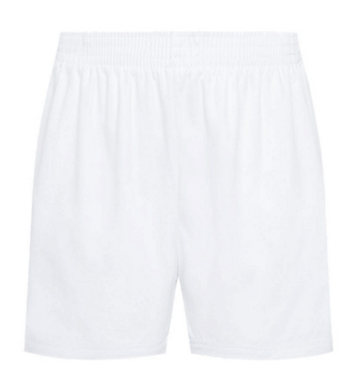 White Poly Cotton Sports Shorts