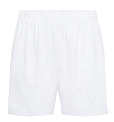 White Poly Cotton Sports Shorts