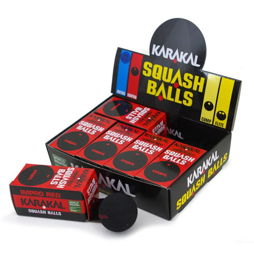 Karakal Intermediate Red Dot Squash Balls Box of 12