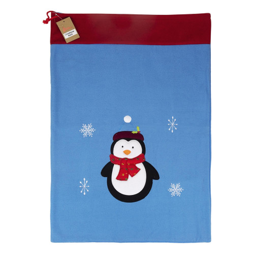 Deluxe Plush Blue Penguin Sack - 50cm x 70cm