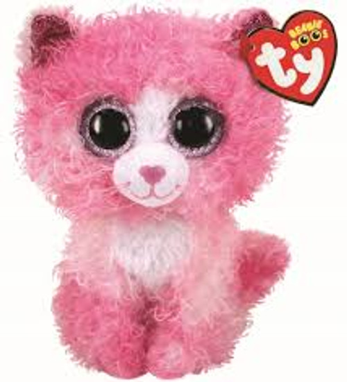 TY Beanie Boo Reagan Pink Cat 24cm