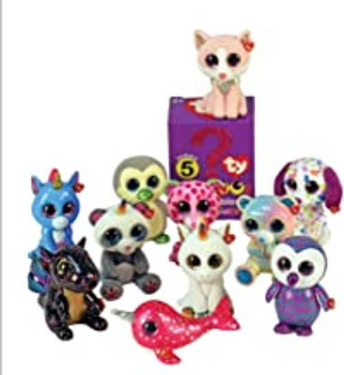 TY Mini Boos Collectibles are small, TY Beanie Boo figurines. There are 11 Mini Boos to collect in Series 5 and you will get 1 randomly chosen from the range.