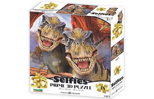 Selfies Super 3D 48pc Puzzle - T-Rex