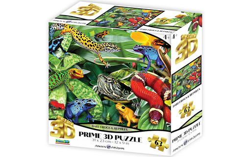 H Robinson 3D 63pc Puzzle - Frog & Reptiles