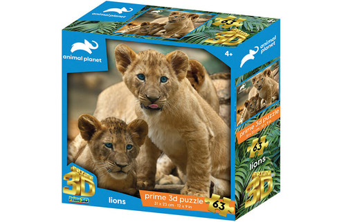 Animal Planet 3D 63pc Puzzle - African Lions
