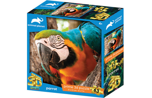 Animal Planet 3D 63pc Puzzle - Parrot