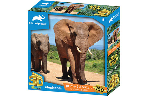 Animal Planet 3D 150pc Puzzle - Elephants