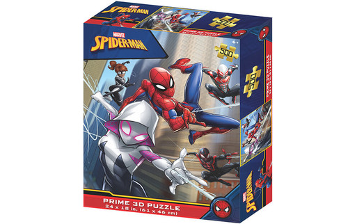 Spiderman 3D 500pc Puzzle - Spiderman & Ghost