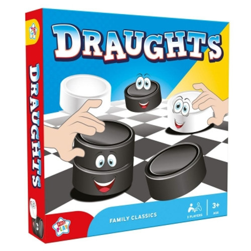 Kids Play Draughts Board Game