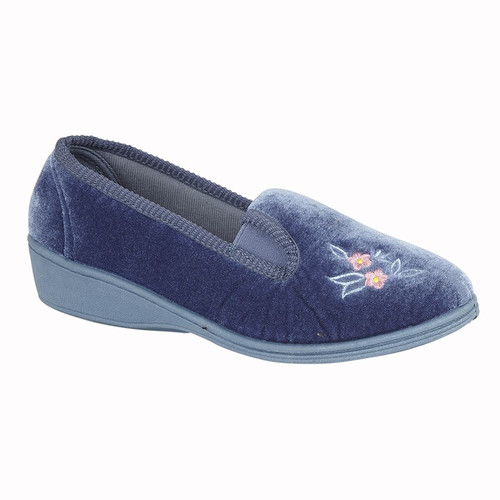 LS962 Ladies Slipper, Blue