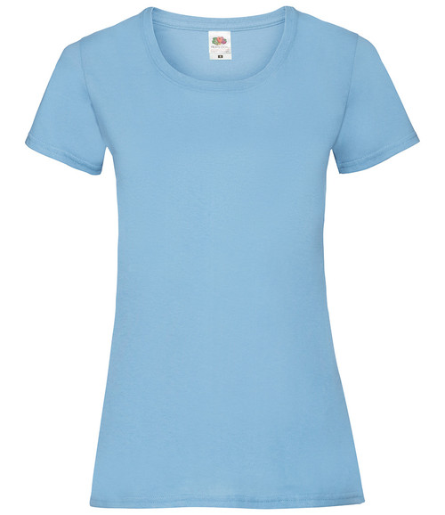 SS77 - Fruit of the Loom Lady Fit Value (Sky Blue) T-Shirt