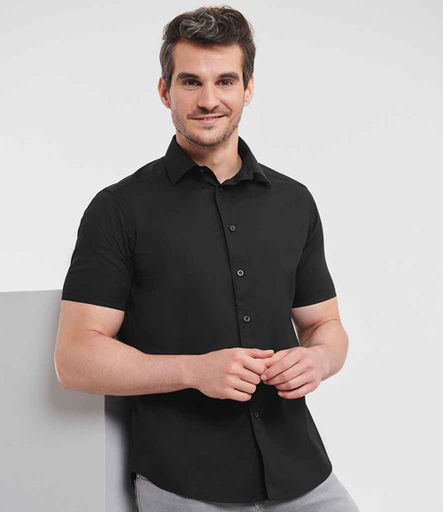 Russell Athletic Collection Short Sleeve Easy Care Fitted Shirt