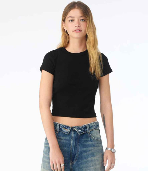 Bella Ladies Micro Rib Baby T-Shirt