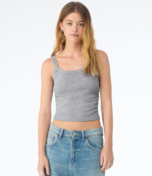 Bella Ladies Micro Rib Spaghetti Strap Tank Top