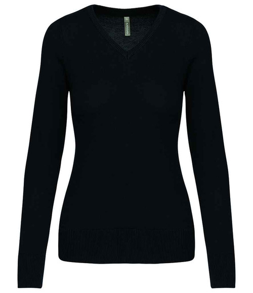 Kariban Ladies Cotton Acrylic V Neck Sweater
