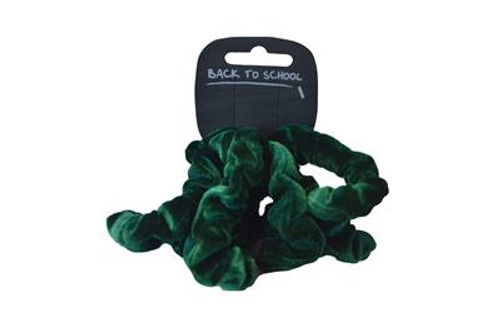 Bottle Green Velvet Scrunchies