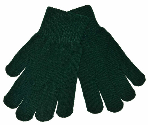 Bottle Green Knitted Gloves