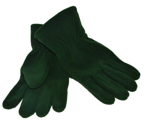 Bottle Green Fleece Gloves