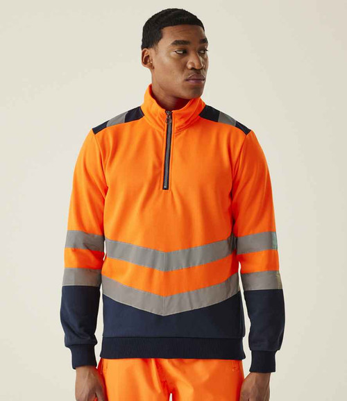 Regatta High Visibility Pro 1/4 Zip Sweatshirt