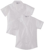 Trutex White Rever Short Sleeve Blouses (2 Pack)