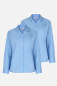 Blue Long Sleeve Rever Blouses (2 Pack)