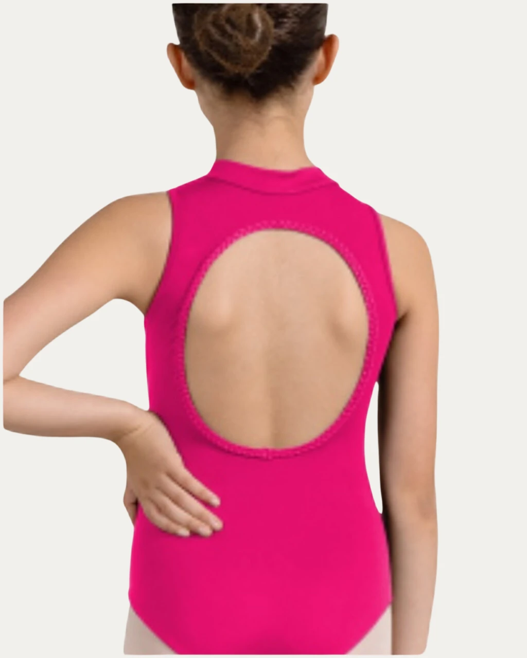 新品タグ付きback zip ballerina bustier Mirella Zip Front Braided Keyhole Back Leotard - Hot Pink