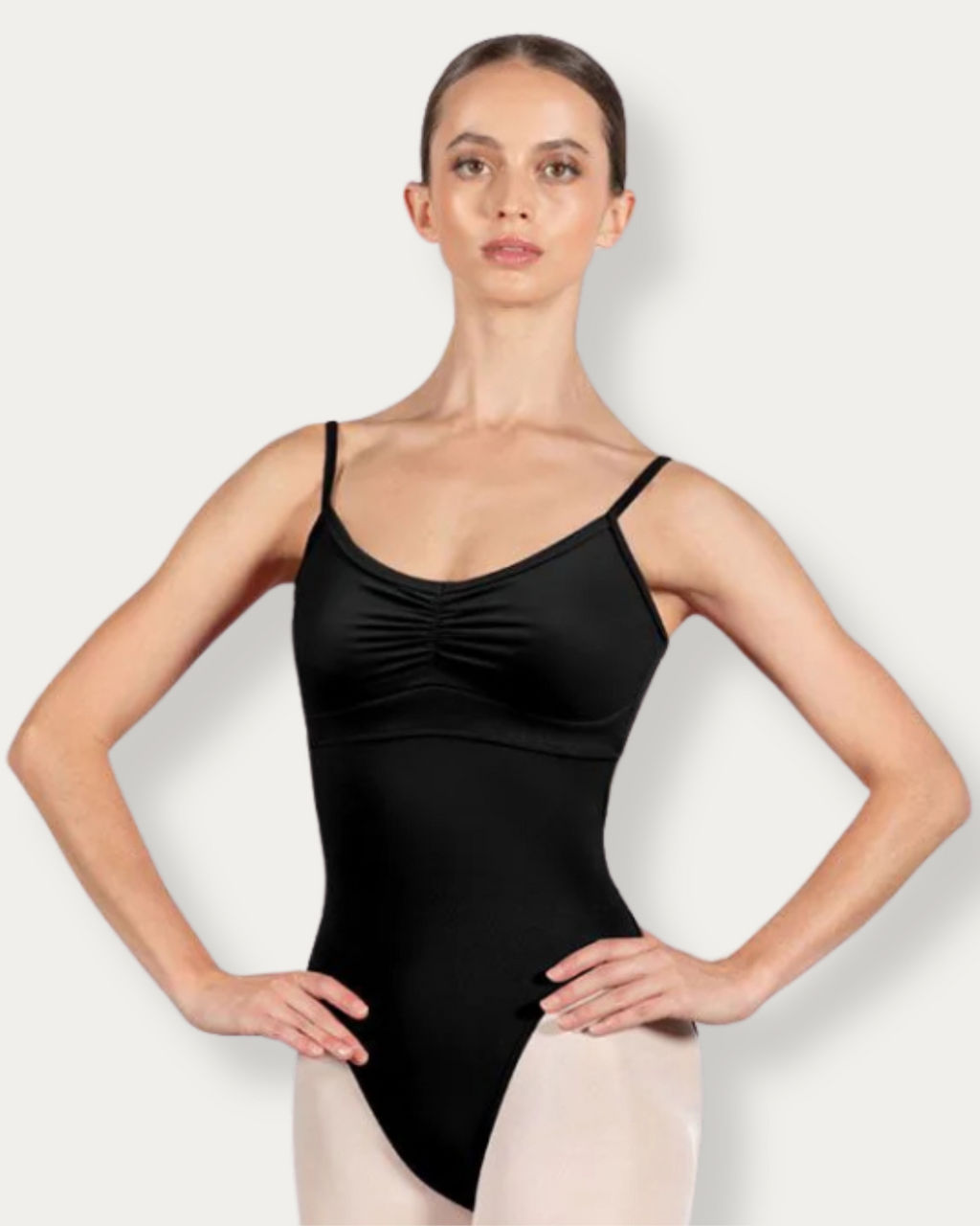 Bloch Pinch Front Camisole Adult Leotard Black Backstage