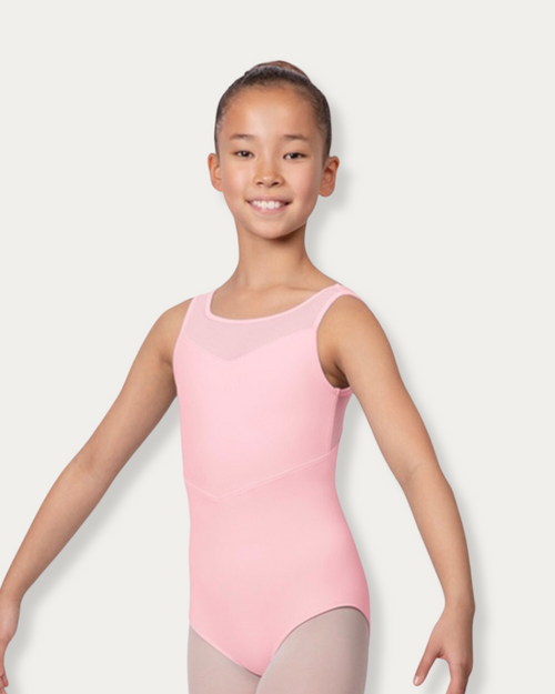 Mesh Tank Leotard - Pink