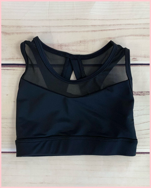 Electric Mesh Back Top - Black