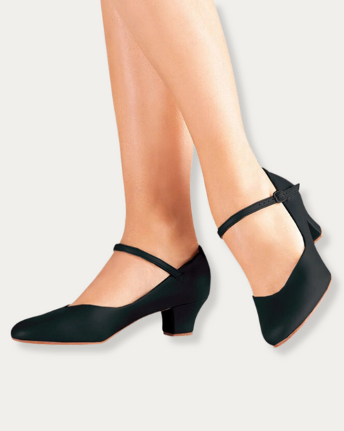 So Danca Character Shoe with 1 1/2" Heel - Black