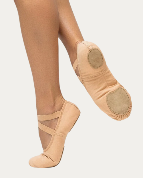 So Danca Bliss Girls Stretch Canvas Ballet Shoe - Sand