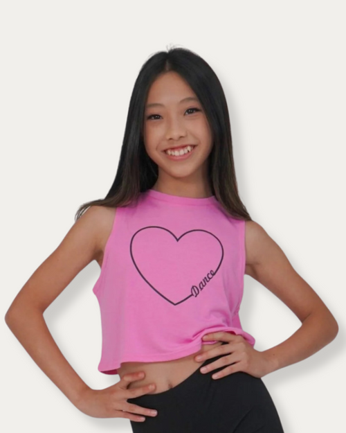 Heart Dance Top - Bright Pink