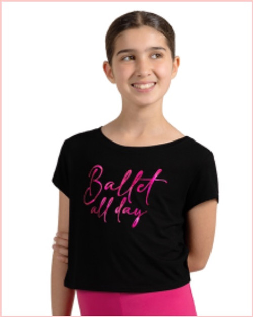Mirella Ballet Print Shirt - Black
