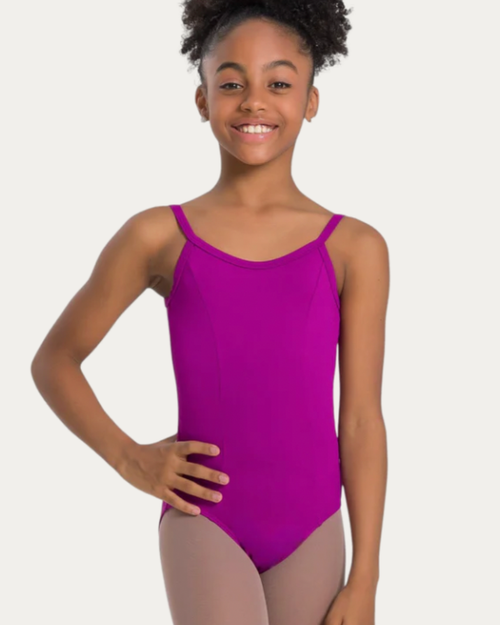 So Danca Patti Princess Seam Camisole Youth Leotard in Raspberry