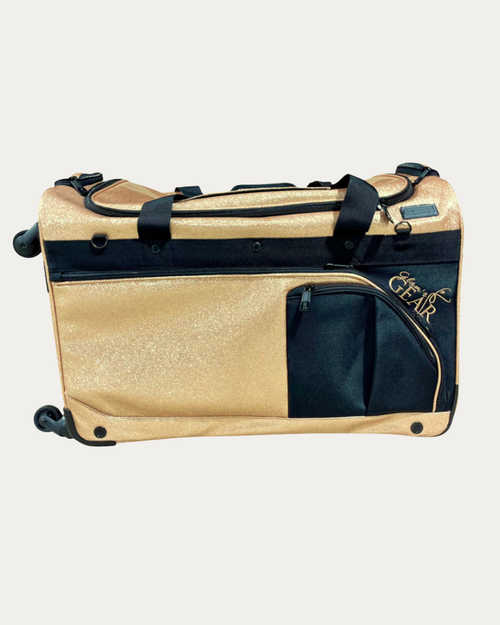 Glam'r Gear Mobile Changing Station™ Dance Duffel Bag with Built-In uHide® Rack - Gold